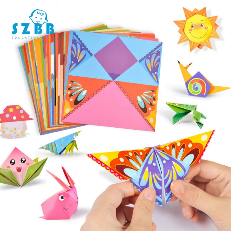 Sz ПАР 54 шт. DIY Детская игрушка 3D мультфильм детская забавная оригами Бумага
