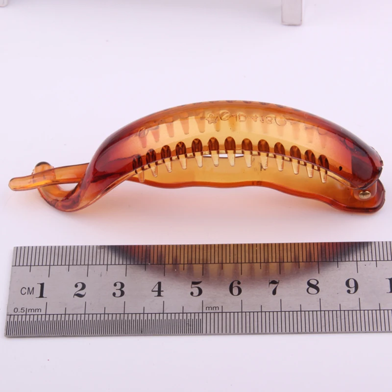 Модная заколка для волос в форме банана женщин простая пластиковая Pc прозрачная