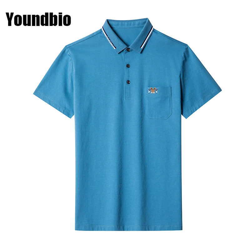 

High Quality 2021 Summer Casual Men Short-Sleeved Polo Shirts Loose Collar Thin Section Breathable Polo Shirt