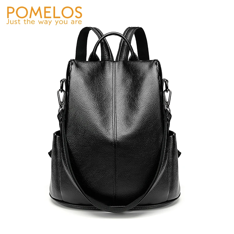 Женский рюкзак POMELOS водонепроницаемый из мягкой искусственной кожи с защитой от