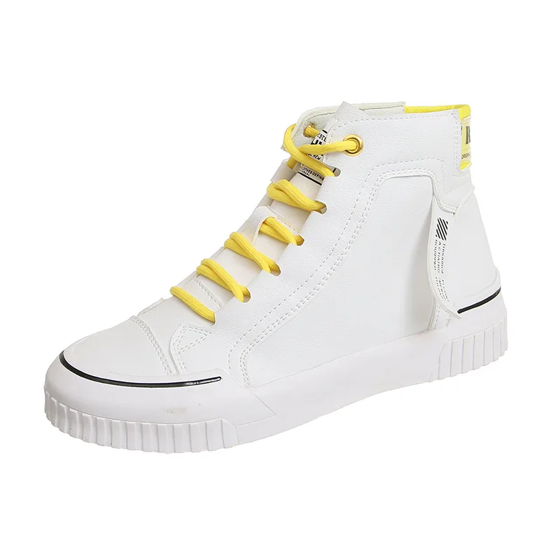 

Winter Rubber Lace-up PU Sneakers Women Vulcanized Shoes Women Mid-heel High-top Casual Shoes Zapatos De Mujer