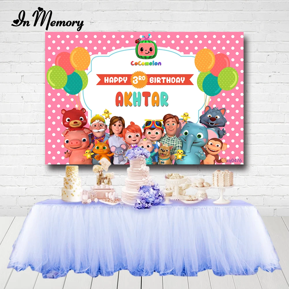 InMemory розовые фоны для фотосъемки с изображением кокомеона воздушные шары