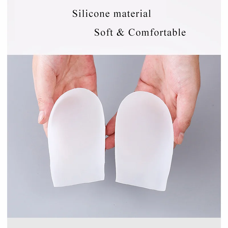 Invisible Heightening Silicone Insole Inner Heightening Insole Heel Pad Half Pad Unisex Combination Multi-Function Insole 2-3