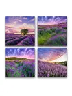 Комплект картин на холсте LOFTime 4 шт 30Х30 ЛАВАНДОВЫЕ ПОЛЯ 2 К-046-3030