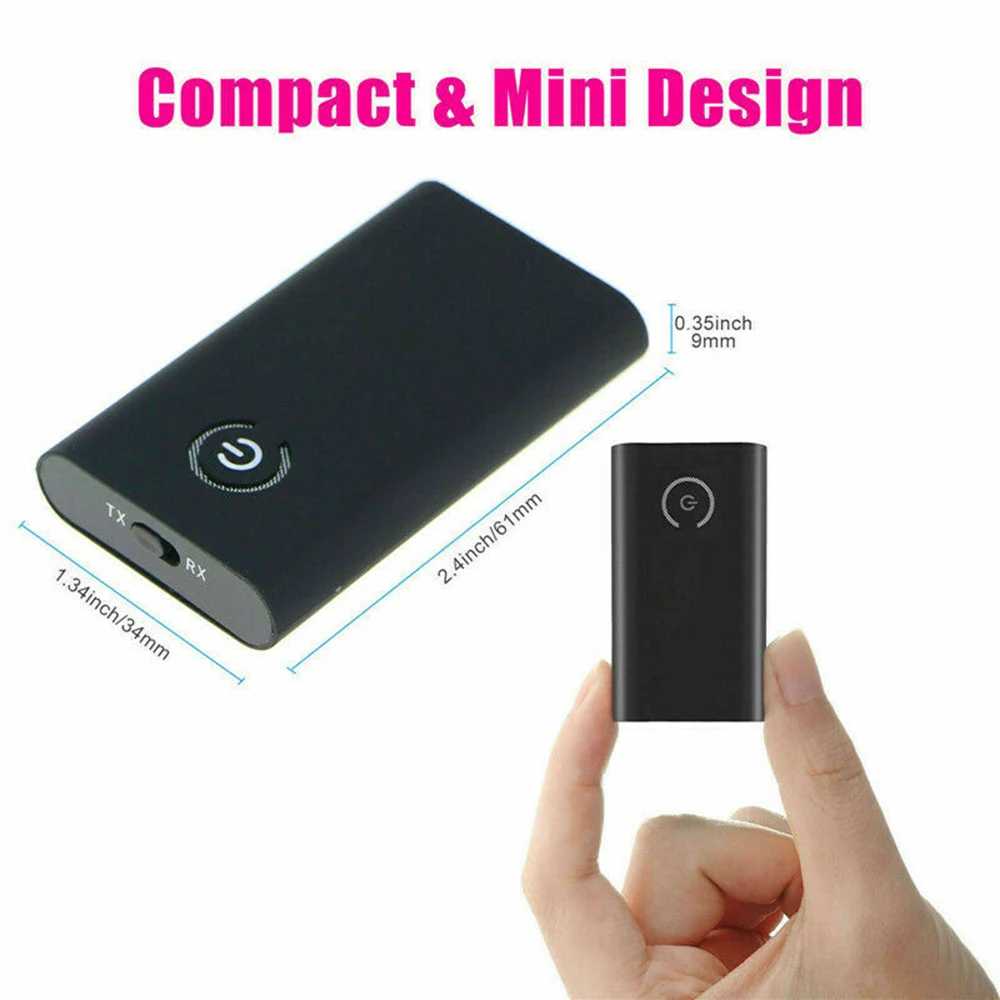 AUX Bluetooth Transmitter Accessories Built in Audio Black Speaker Wireless
