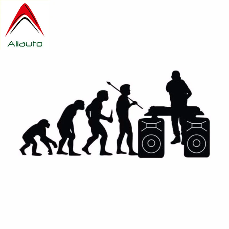 

Забавная индивидуальная Автомобильная наклейка Aliauto Evolution DJ Music, виниловая Водонепроницаемая Светоотражающая наклейка, автомобильные аксе...