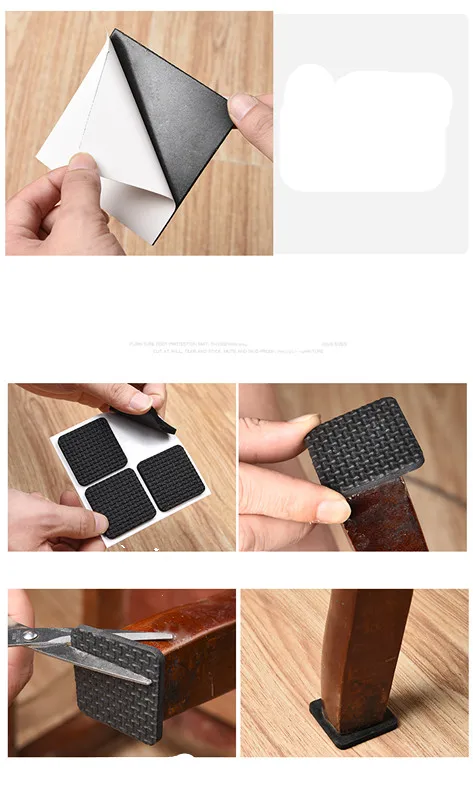 32 шт. белые самоклеящиеся мебельные чехлы для стульев ножек крышек напольных