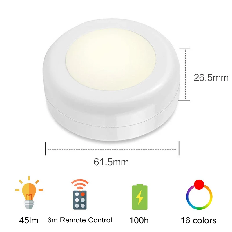 Креативный 16-цветный ночник с дистанционным управлением Многофункциональный