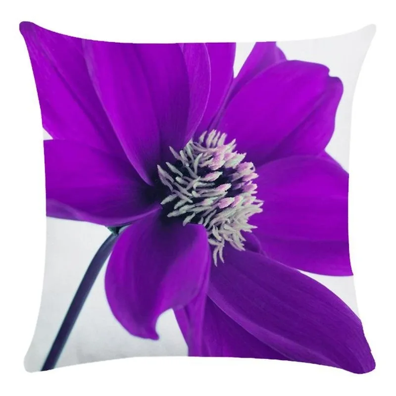 

Linen Cushion Cover, Home Decoration Cushion Cover, Flower Cushion Cover, Bedroom Hotel Office Decoration Cushion Cover 45x45 Cm