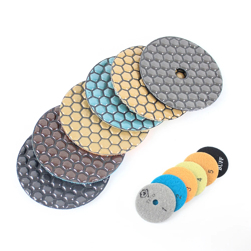 Raizi 4 дюйма Мокрый сухой алмазный Полировочный диск тормозных колодок 100 мм Гранит