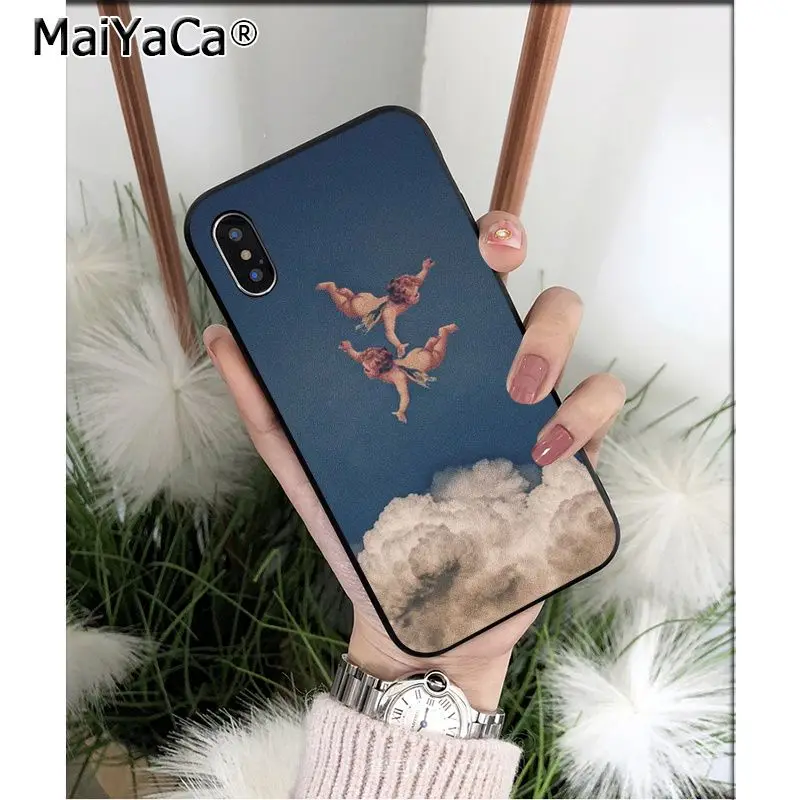 Мягкий высококачественный чехол MaiYaCa Renaissance angels Cupid из ТПУ для телефона Apple iPhone 8 7 6 6S Plus X XS MAX 5 5S SE XR