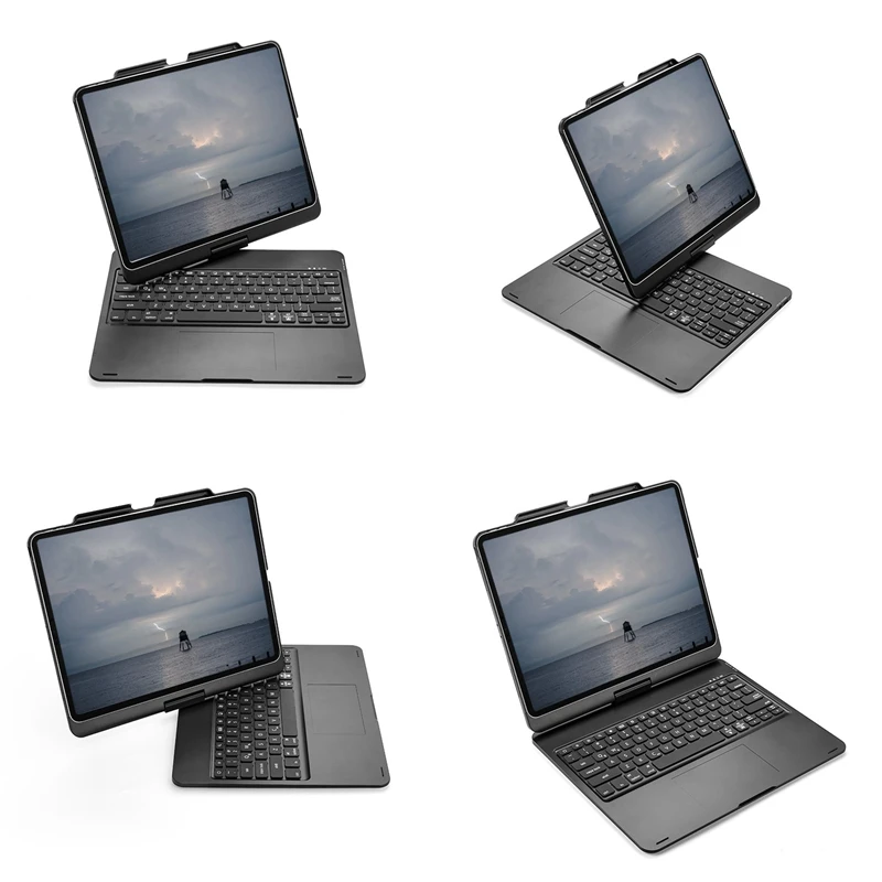 

Press Keyboard for 2018 2020 iPad Pro 12.9 Inch 360 Rotatable Flip Tablet Case Wireless Keyboard Bluetooth 5.1 Keyboard