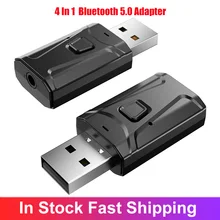 4In1 Bluetooth 5.0 Receiver Aux Audio Music Transmitter 3.5mm Jack Wireless Bluetooth Adapter Transmitter For TV PC Car Player