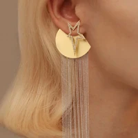 dangle earrings gold star long tassel european and american style pendant earrings for women club party bar luxury jewelry