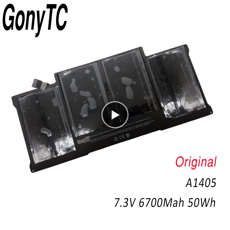 Аккумулятор GONYTC A1405 для ноутбука Apple MacBook Air 13 дюймов A1466 2012 год A1369 2011 производство |