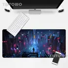 Модный неоновый арт-коврик для мыши Synthwave для зданий, персонализированный компьютерный коврик для мыши, Настольный коврик для мыши, геймерский натуральный каучук для ноутбука