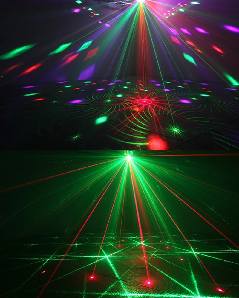 Светодиодный стробоскоп 9 цветов Бабочка Дерби праздничный светильник DMX512