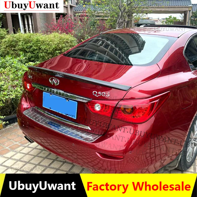 

Спойлер для багажника автомобиля Infiniti Q50 из настоящего углеродного волокна крышка крыла 2014-2021 Highkick задний спойлер для багажника