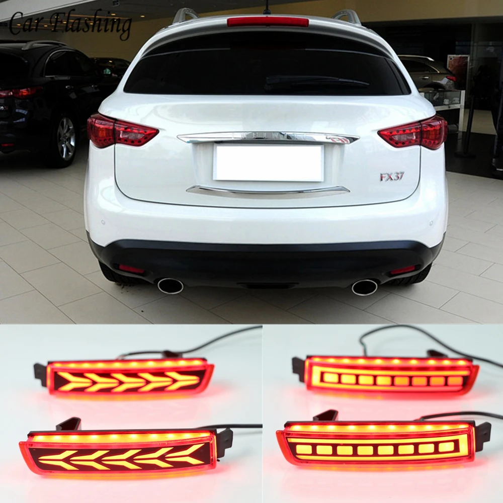 Автомобильная проблесковая 2 шт. Светодиодный отражатель задний противотуманный