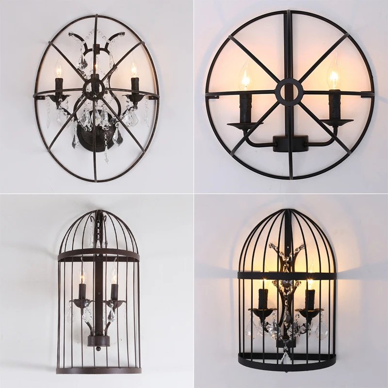 Американский стиль Сельский чердак личность Железный полукруг Хрустальный