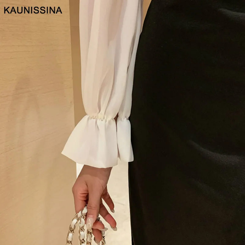 Женское коктейльное платье KAUNISSINA винтажное до колена с длинным рукавом для