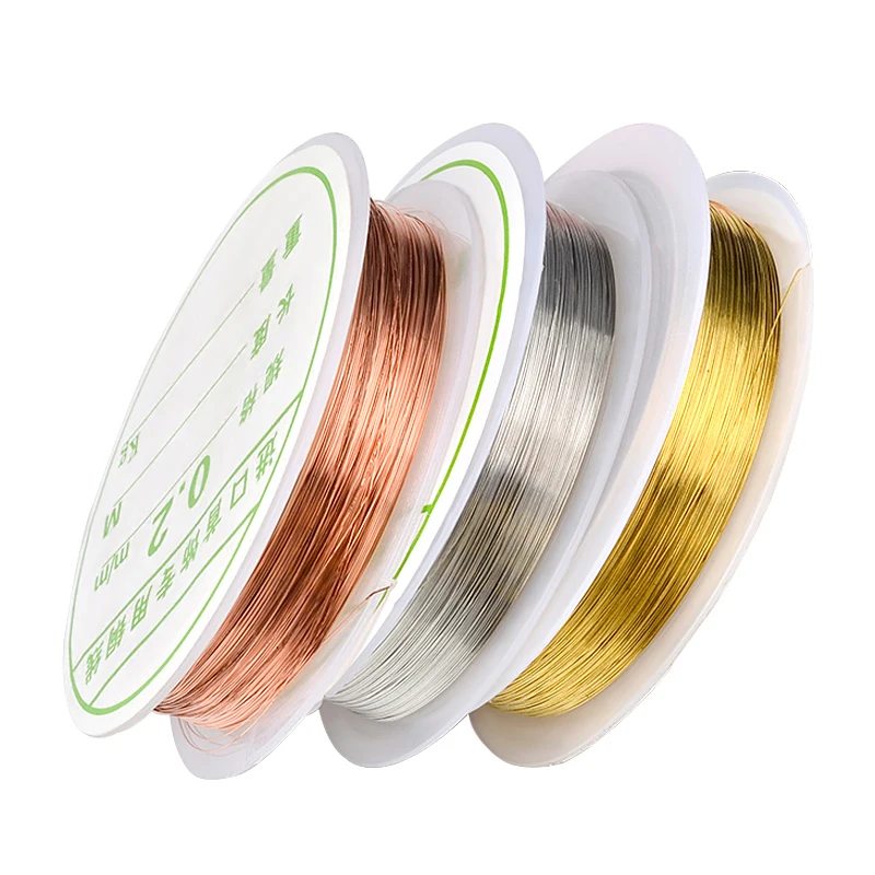 1 рулон медной проволоки 3D металлические наконечники для украшения ногтей