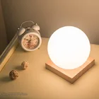 Светодиодный ночсветильник со стеклянным шаром, приглушаемая прикроватная лампа для кормления, 220 В, креативный подарок для детей на день рождения, украшение для спальни, настольная лампа