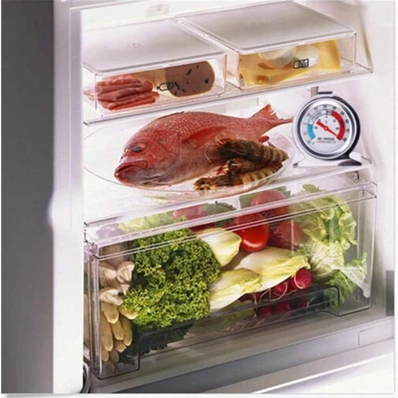 

4PCS Refrigerator Freezer Thermometer Large Dial Thermometer,Stainless Steel Material