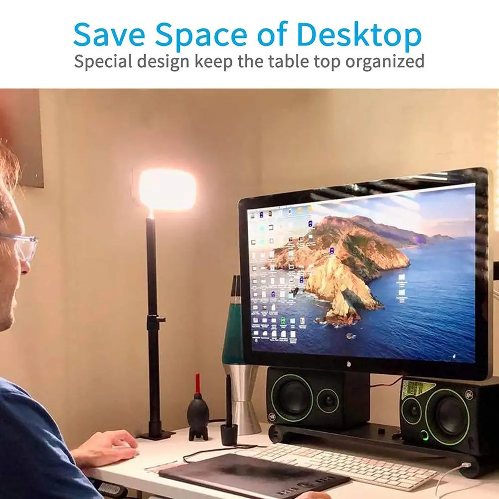 

Adjustable Ring Light Stand Table Holder Universal Table Desk Clamp Mount Stand 1/4' Screw Tip Shooting Makeup Desk Mount Stand