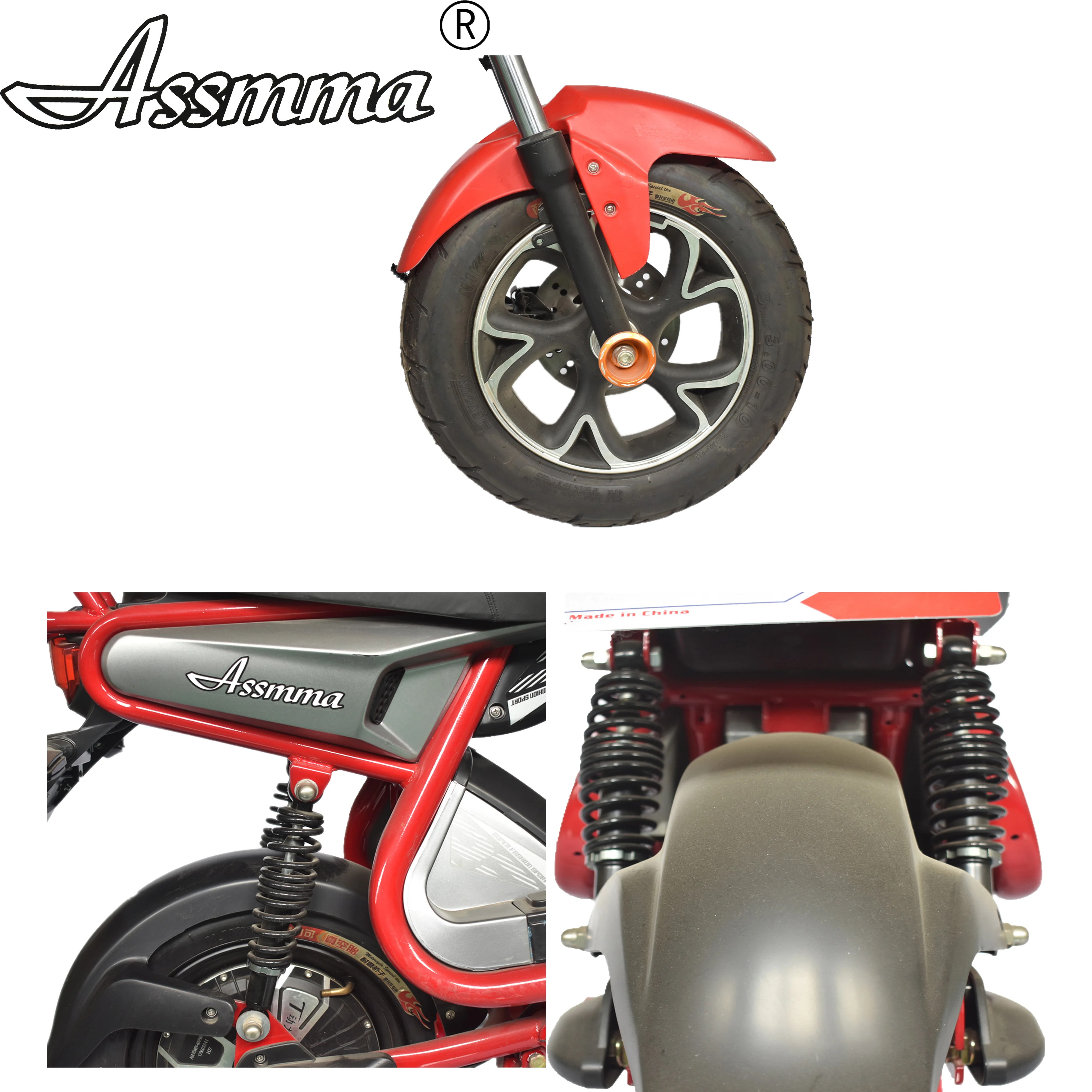 ASSMMA Электрический велосипед два человека седло R & F амортизатор мотоцикл для