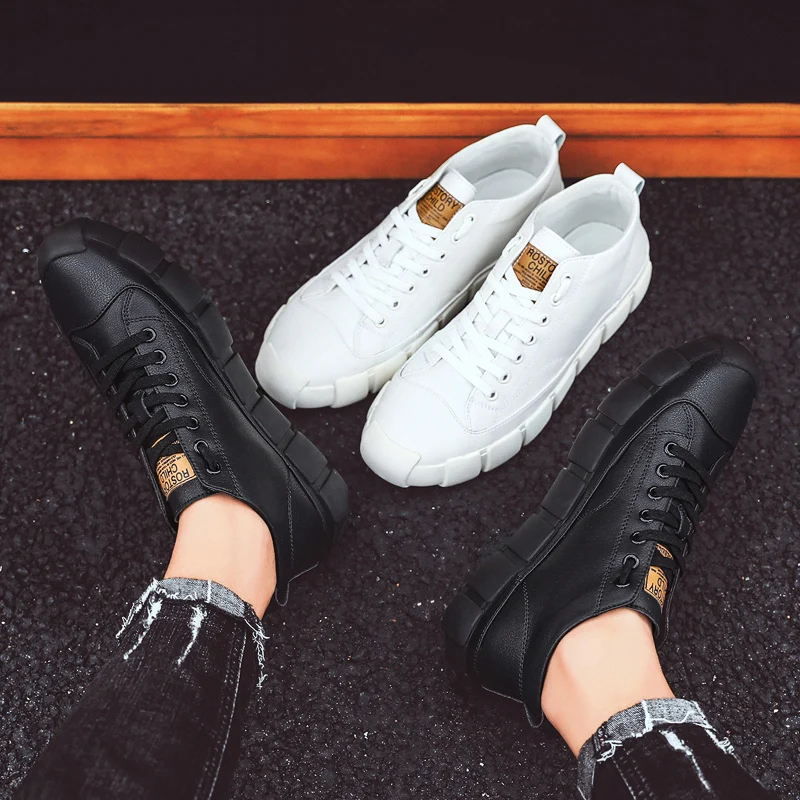 Vintage Men Shoes Breathable Mens Casual Genuine Leather Men's Sneakers Handmade Comfortable Lace-up Solid Walking | Обувь