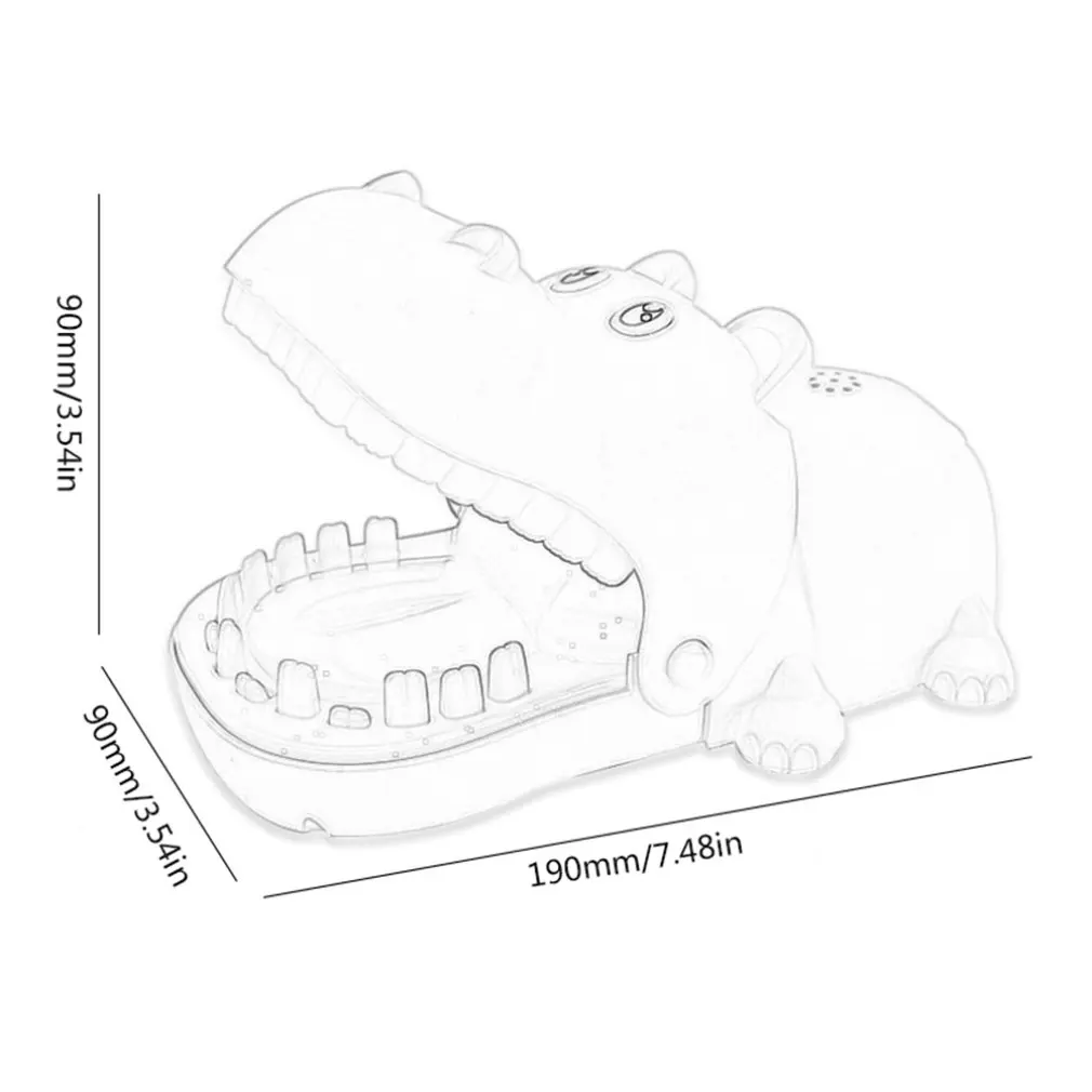 

Large Hippo Biting Finger Toy Hand Bite Hippo Toy Electric Hand Biting Hippo Toy Tricky Toy With Light And Sound