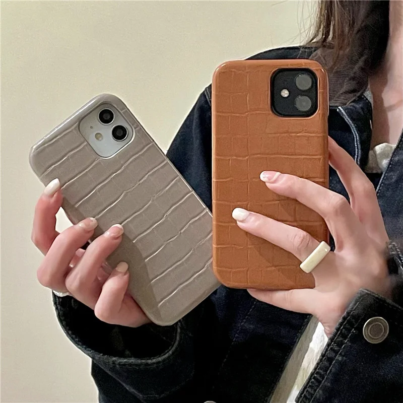 

Leather advanced crocodile for iphone 13pro case XR for iphone11 / 12 / xsmax hard 78plus