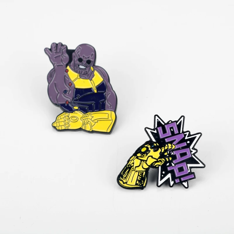 Модные забавные Thanos Infinity Gauntlet Железный человек I Love U 3000 металлическая Глянцевая заколка и броши фильм ювелирные изделия для нагрудного значка