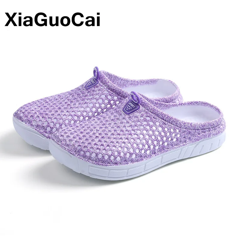 Summer Women Slippers Clogs Breathable Beach Sandals Female Home Slippers Waterproof Anti-Slip Flip Flops For Women Big Size
