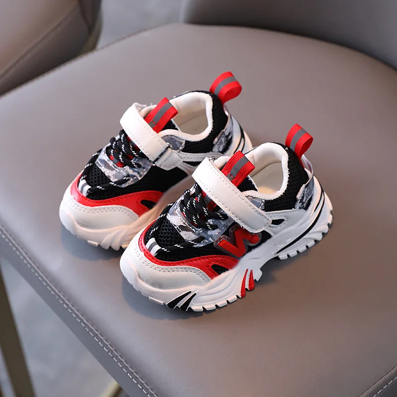 

Children Shoes Soft Bottom Anti-Slip Toddler Boy Running Shoes Network Layer Cloth Breathable Sneakers Sport Casual Kids Shoes