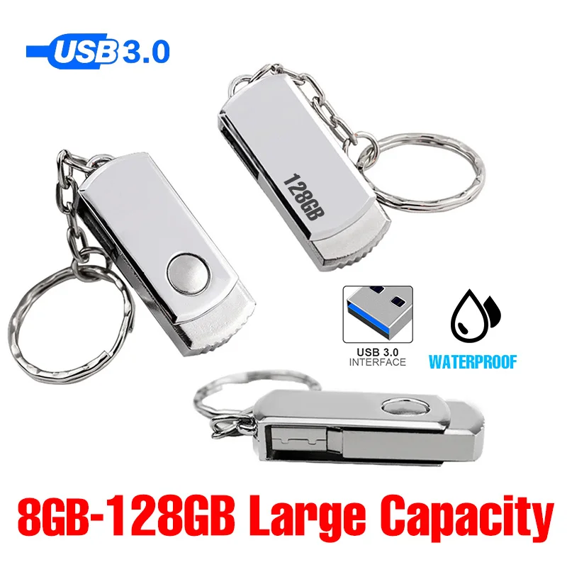 Большая рекламная акция USB 3 0 8 ГБ 16 32 64 128 256 водонепроницаемый металлический флеш