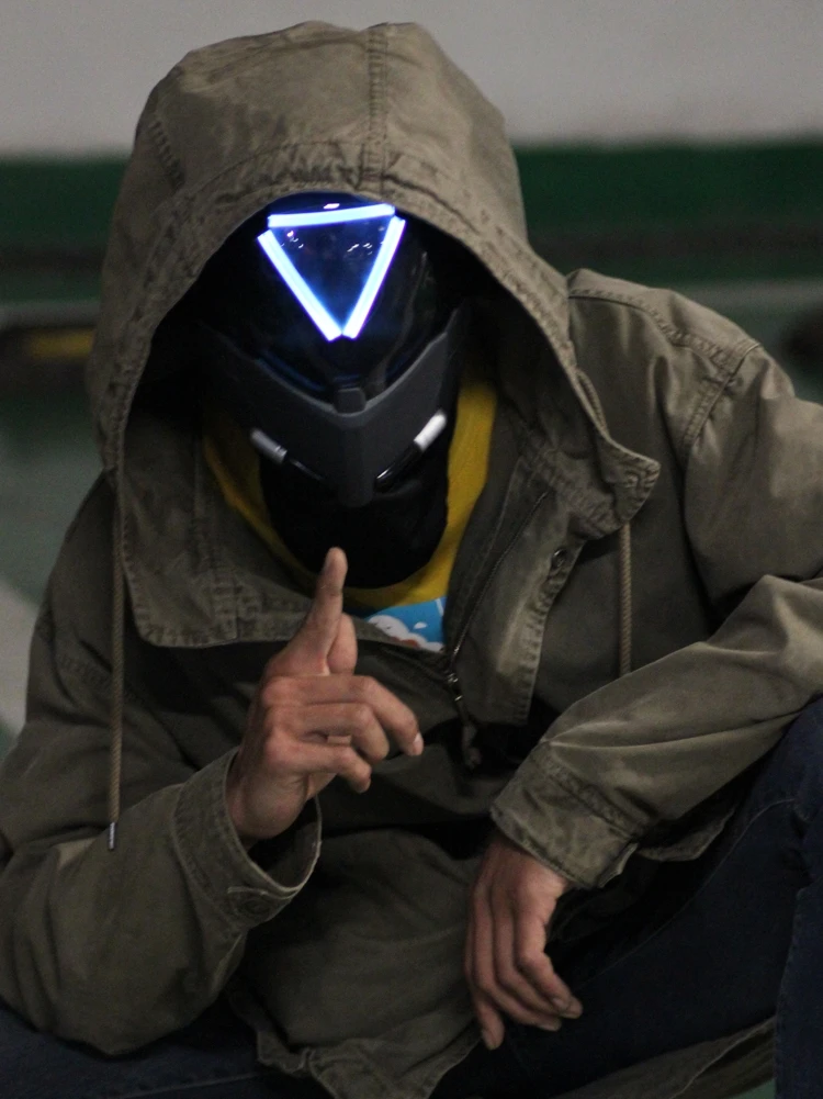 Высококачественная маска для косплея игры Overwatch Ana Amari со светодиодной подсветкой