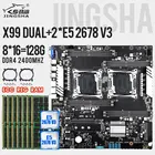 Материнская плата JINGSHA x99 с двумя разъемами LGA 2011-3, с XEON E5 2678V3, 8*16 Гб = 128 ГБ DDR4, память ECC REG