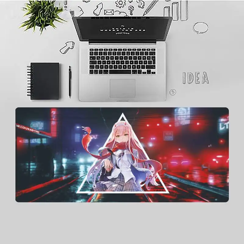 

Zero Two Beautiful Anime Mouse Mat X XL XXL Non-slip Cushion Thickness 2mm LockEdge equal LE