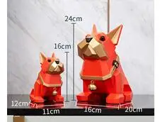 

NORDIC ABSTRACT ANIMAL GEOMETRIC DECOR FRENCH BULLDOG CREATIVE RESIN ORIGAMI DESK ORNAMENT HOME DECORATION ACCESSORIES MODERN