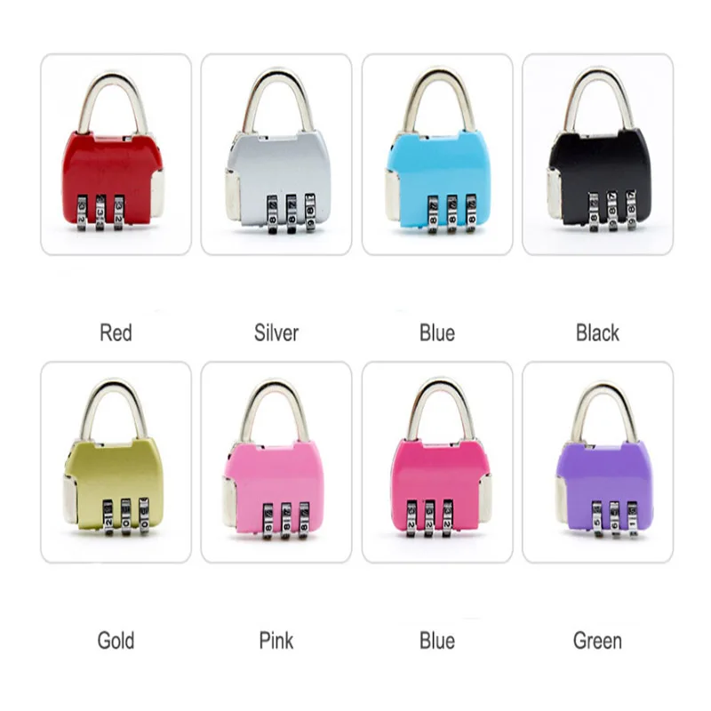 Дорожный миниатюрный замок из цинкового сплава с защитой от кражи для рюкзака