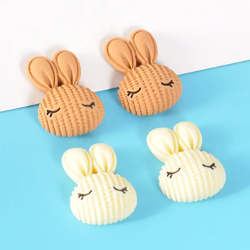 

Kawaii Cartoon Animal Imitation knittin rabbt resin flatback cabochon for Hair Bow Center, scrapbook,DIY Decoration Accessories