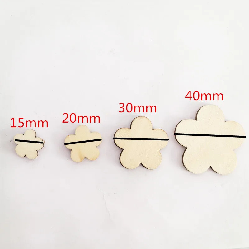 100 шт. необработанный зубной налет из МДФ разных размеров | Дом и сад