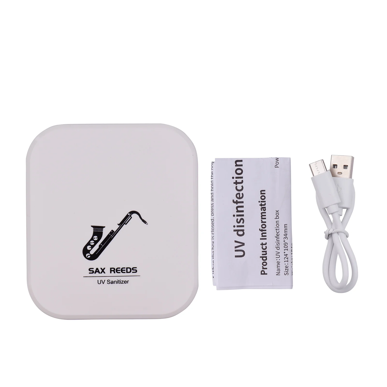 

Portable Musical Instrument Reeds UV Disinfection Sanitizer Box Ultraviolet Light Sterilizing Reeds Holder Wind Instrument