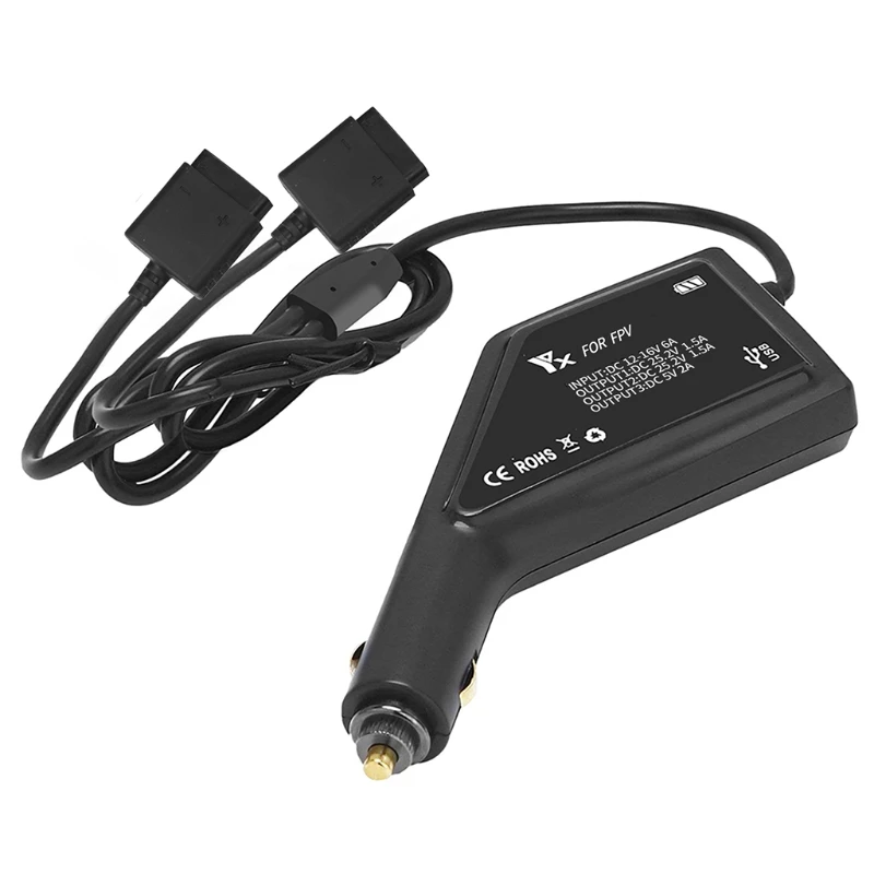 

P82F Drone Accessories 3In1 Battery USB Charging Car Charger Fast Charging Adapter for D-JI FPV Combo Battery