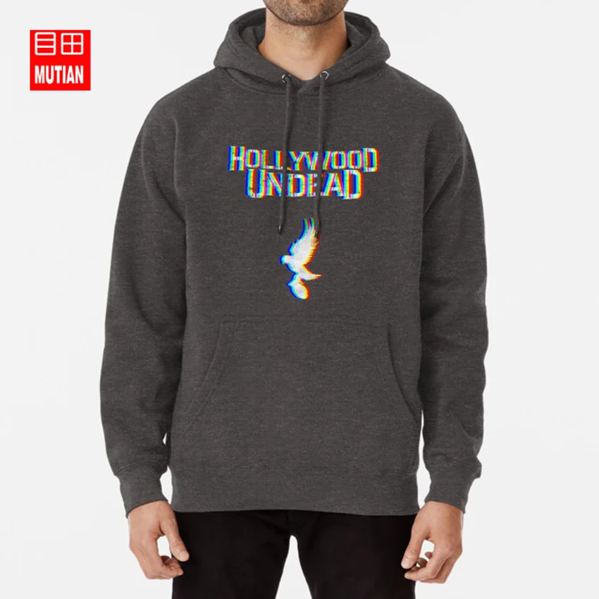 Голливудские толстовки с капюшоном голливудская музыкальная группа undead hu - Цвет: darkgrey-hoodie