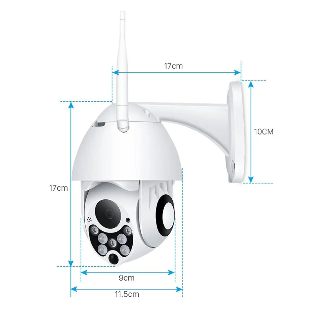 Besder 4X цифровой зум 1080P PTZ скоростная купольная Wifi камера IP66 Водонепроницаемая двухсторонняя аудио Домашняя безопасность WiFi камера Облачное хранилище
