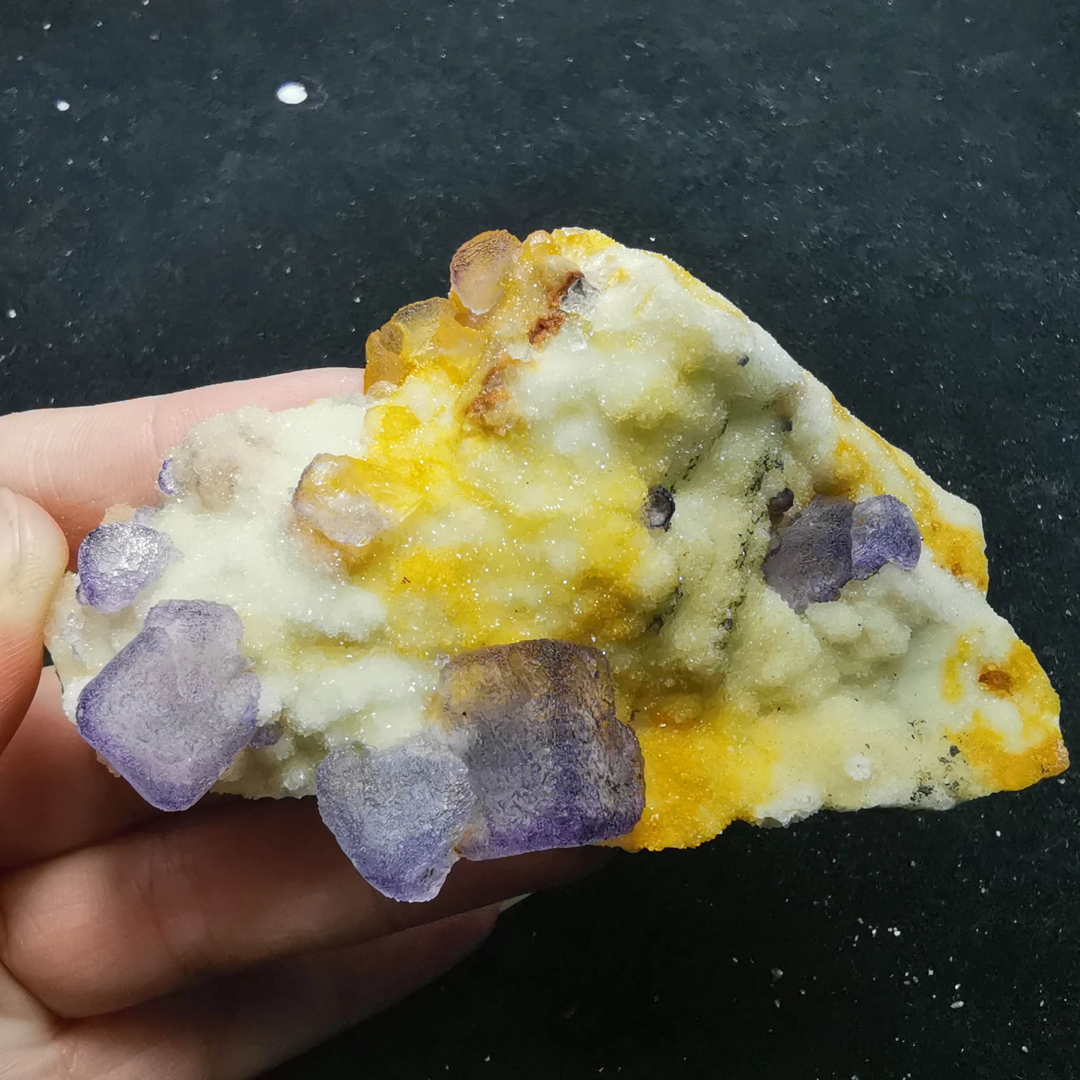 

90.9gNatural rare purple fluorite cluster mineral specimen stone and CRYSTAL HEALING CRYSTAL QUARTZ GEM