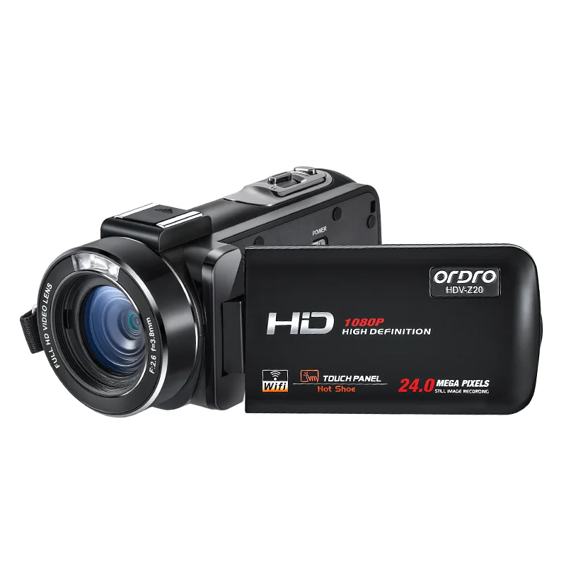 Ordro HDV-Z20 цифровая камера 3' Full HD TFT lcd сенсорный экран Камера профессиональная видеокамера пульт дистанционного управления 16X камеры с зумом#40